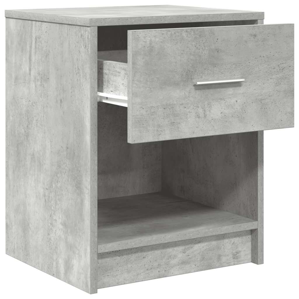 Bedside Cabinets 2 pcs with Drawer Concrete Grey 40x34x50 cm